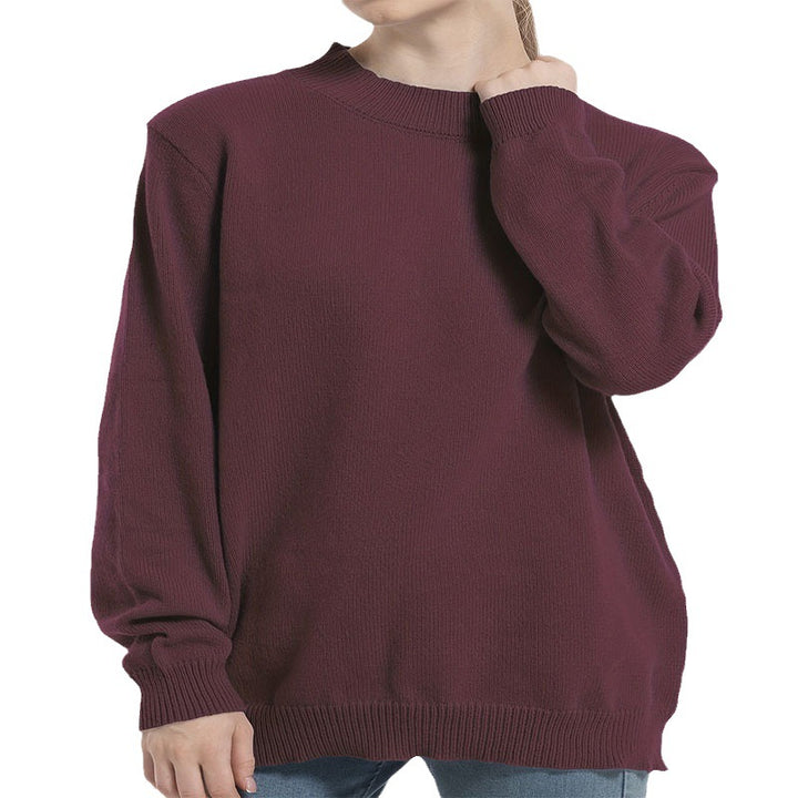 Damen Grobstrickpullover mit Rundhals und lässigem Schnitt Drune