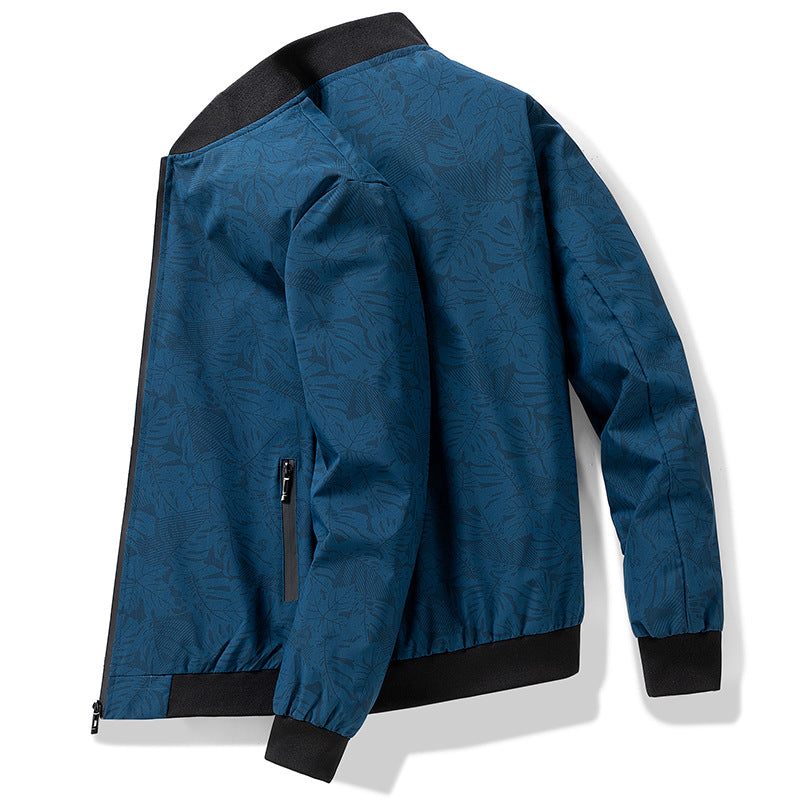 Herren Sportliche Bomberjacke mit floralem Muster Drune