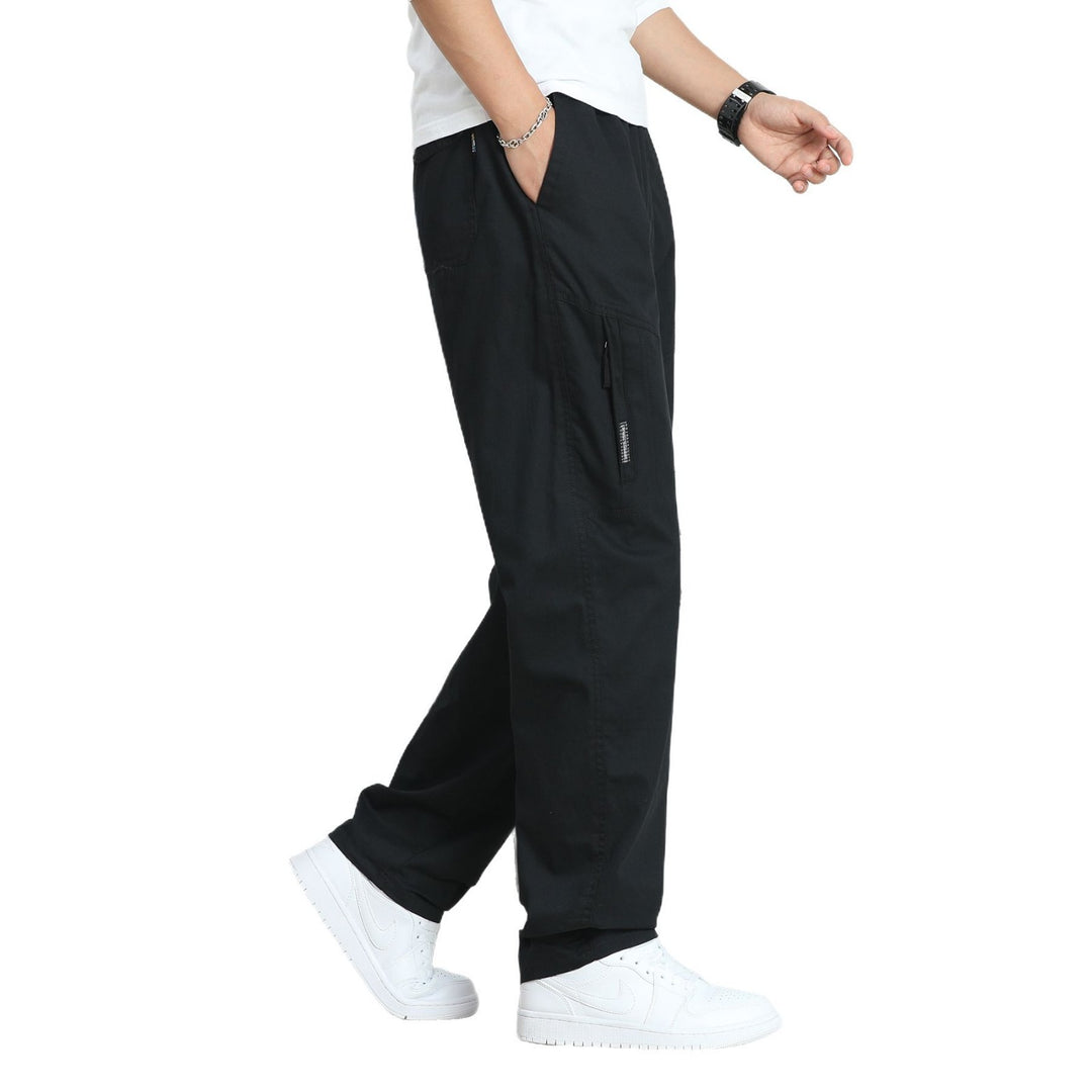 Herren Relaxed-Fit Canvas-Cargohose mit vorgeformten Knieeinsätzen und seitlicher Reißbeintasche Drune