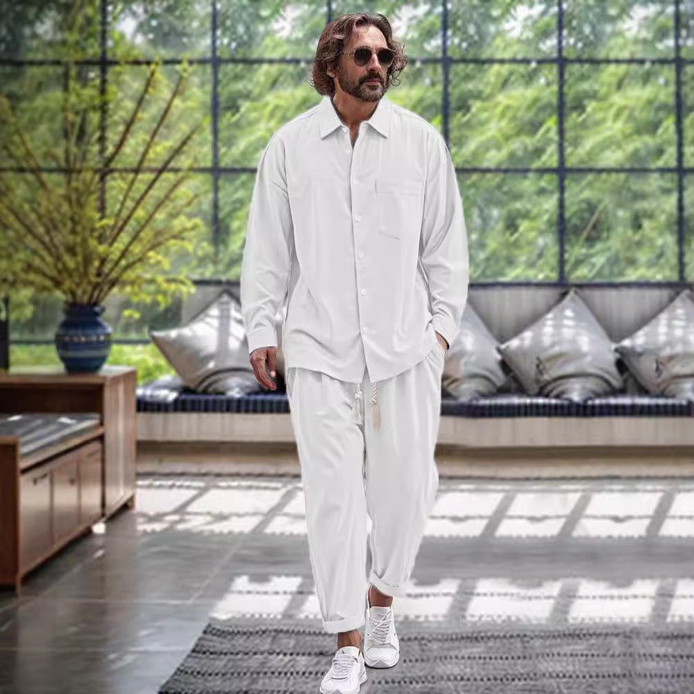 Herren Freizeitanzug im modernen Oversize-Schnitt mit hochwertiger Baumwollmischung Drune
