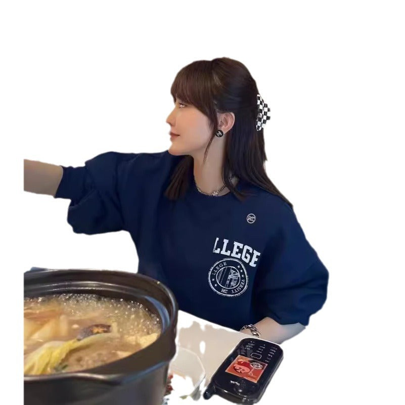 Damen Kurzer Sweatshirt mit oversized Schnitt Drune