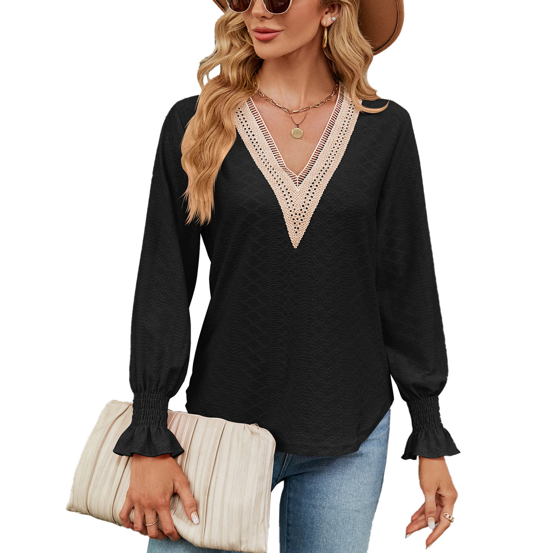 Damen Luftiges Blusenshirt mit feinem Strukturdesign Drune
