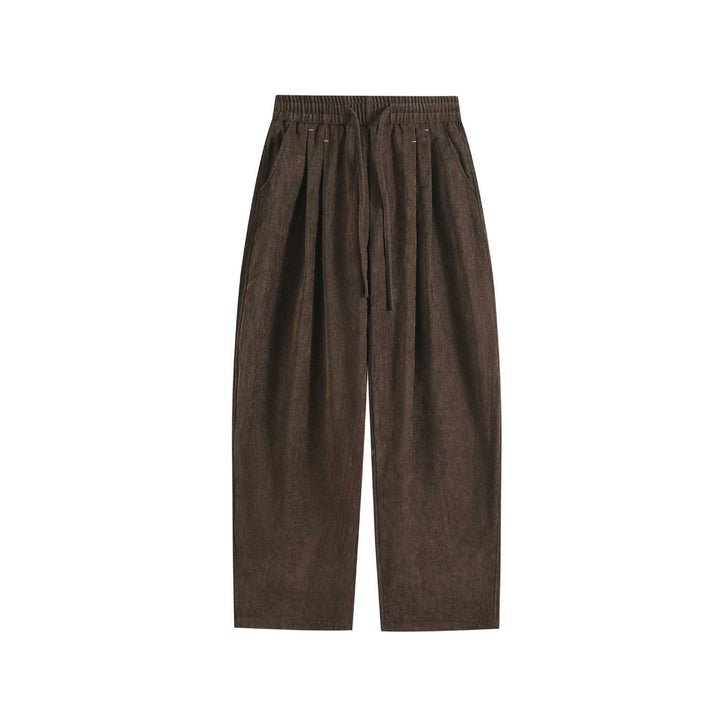 Damen Weite Palazzo-Hose mit elastischem Bund, Tunnelzug und Seitentaschen Drune