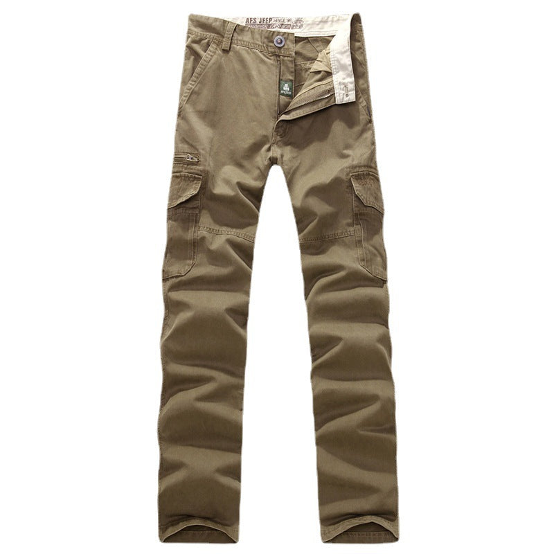 Herren robuste Cargo‑Hose aus Baumwoll‑Canvas mit Mehrfach‑Taschen und Knieverstärkung Drune