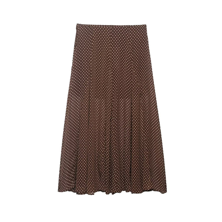 Damen Wickel‑Midirock aus Chiffon mit Polka‑Dot‑Muster Drune