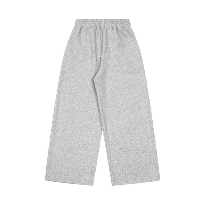 Damen Weite Culotte-Loungehose mit hohem Komfortbund, Kordelzug und Stern-Flaggen-Print Drune