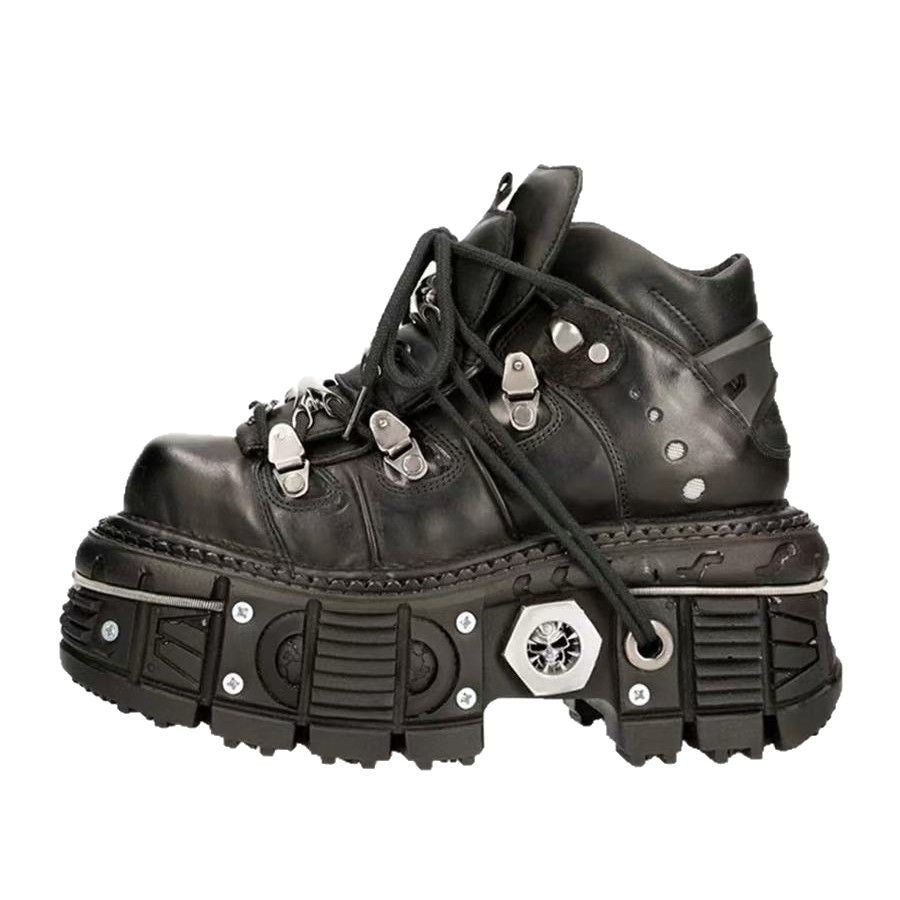 Damen Stabile High-Top Stiefel mit robuster Gummisohle Drune