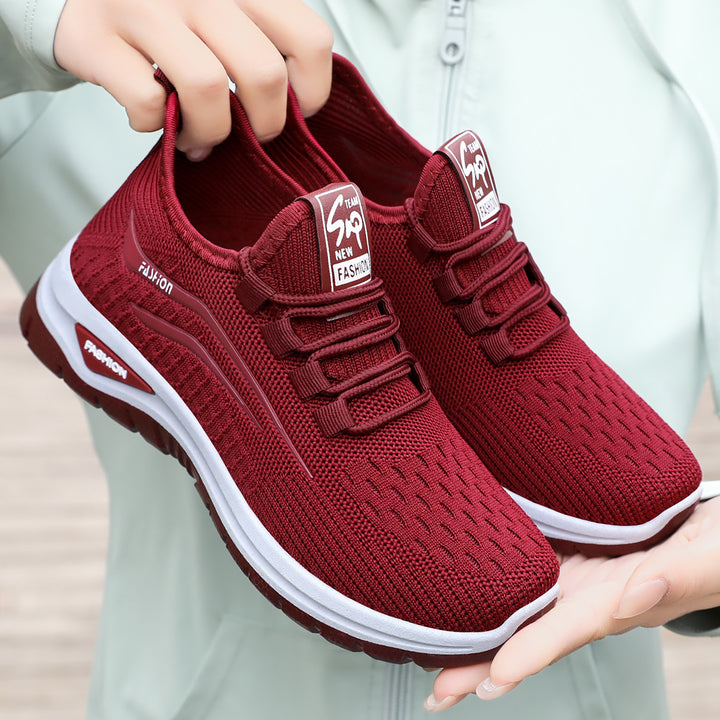Damen nan leichter atmungsaktiver Strick-Sneaker mit dämpfender Komfortsohle Drune