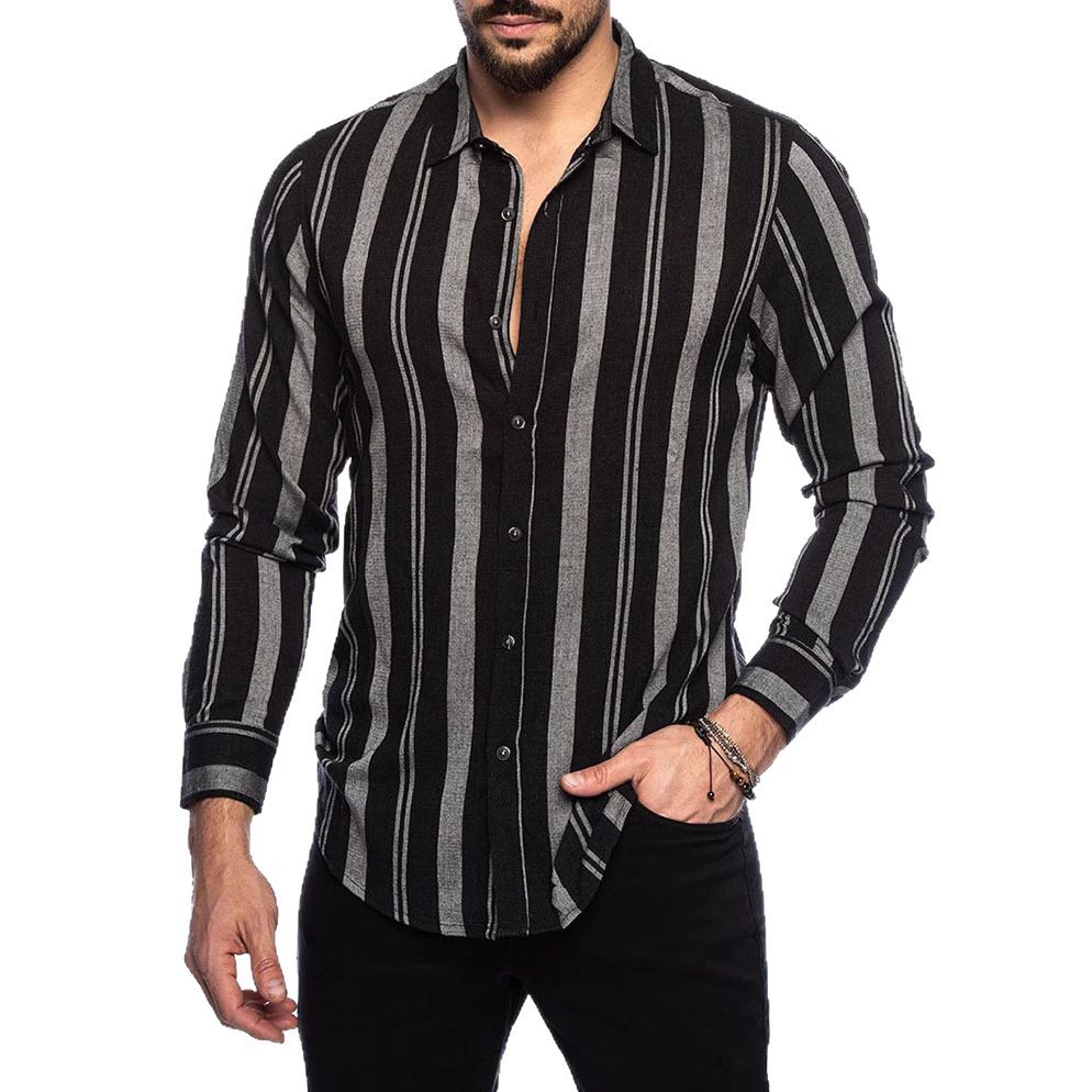 Herren gestreifte Hemd Drune