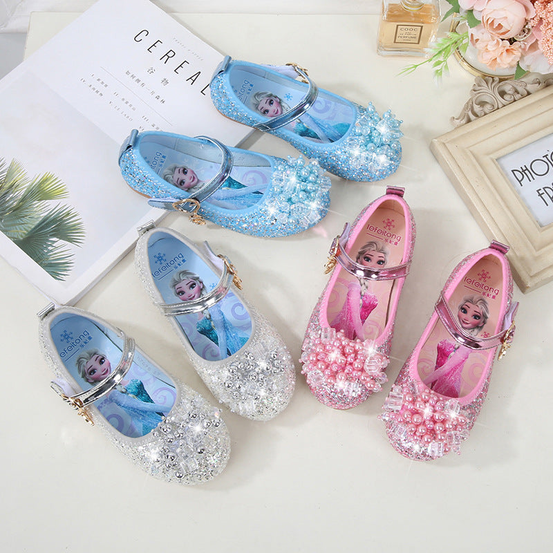 Mädchen Ballerina Schuhe mit funkelnden Perlenapplikationen Drune