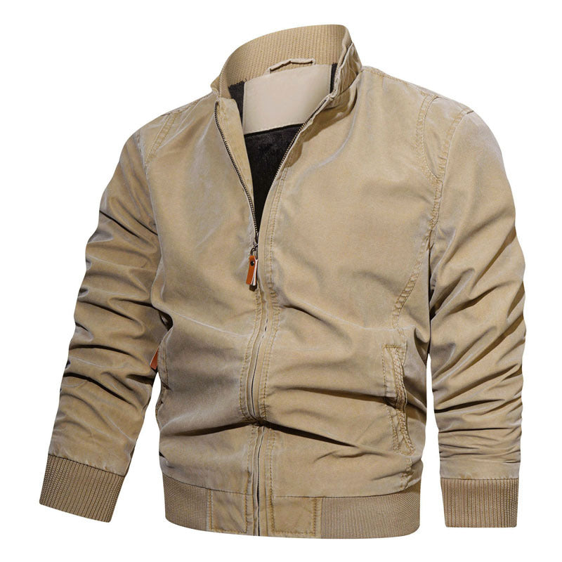 Herren Lässige Bikerjacke aus strapazierfähigem Material Drune