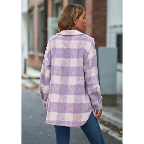 Drune | Street Hipster Stylischer Kariert Wollmantel für Damen | Trendy und Warm