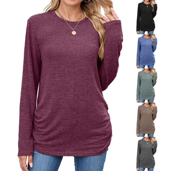 Damen Langearmshirt mit Raffung Drune