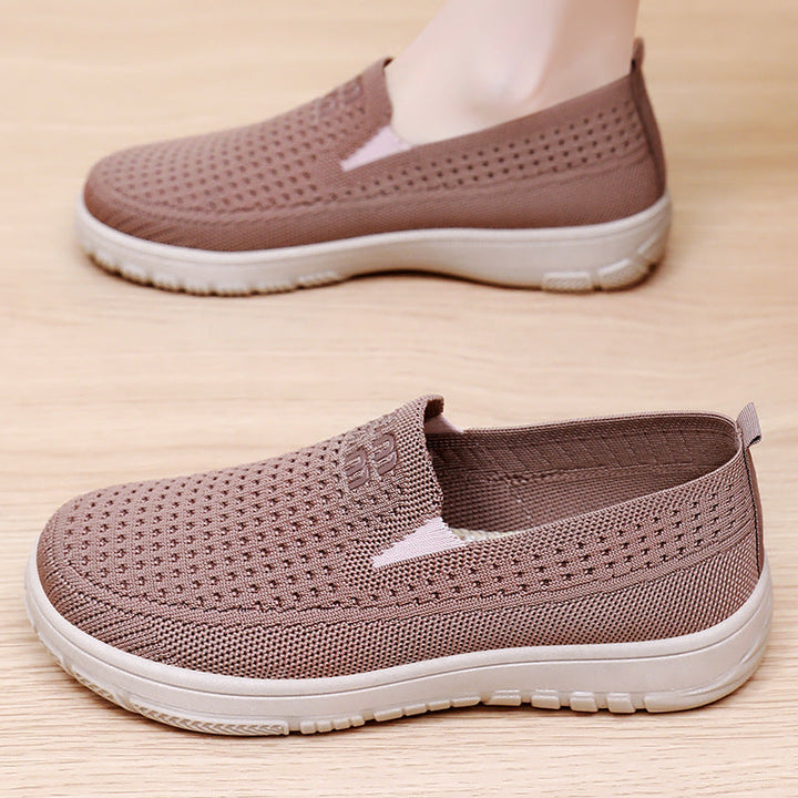 Damen Atmungsaktive Freizeit Slip-On Sneakers mit elastischem Obermaterial Drune