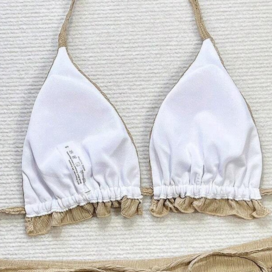 Damen Triangel-Bikini-Set mit lässigen Shorts Drune