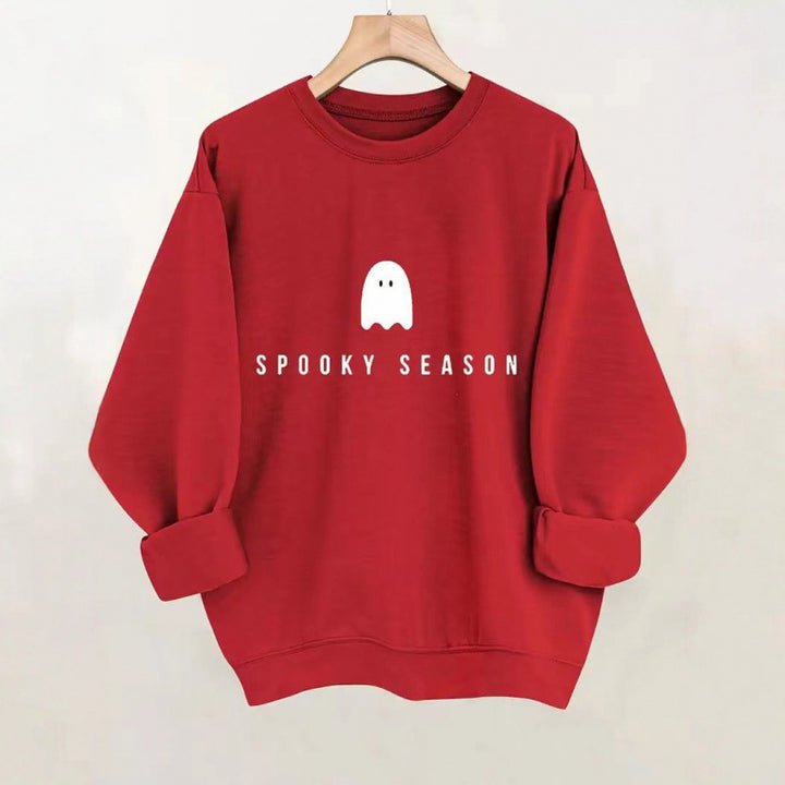 Unisex nan lässiges Halloween Sweatshirt mit Gespenst-Print und Oversize-Schnitt Drune