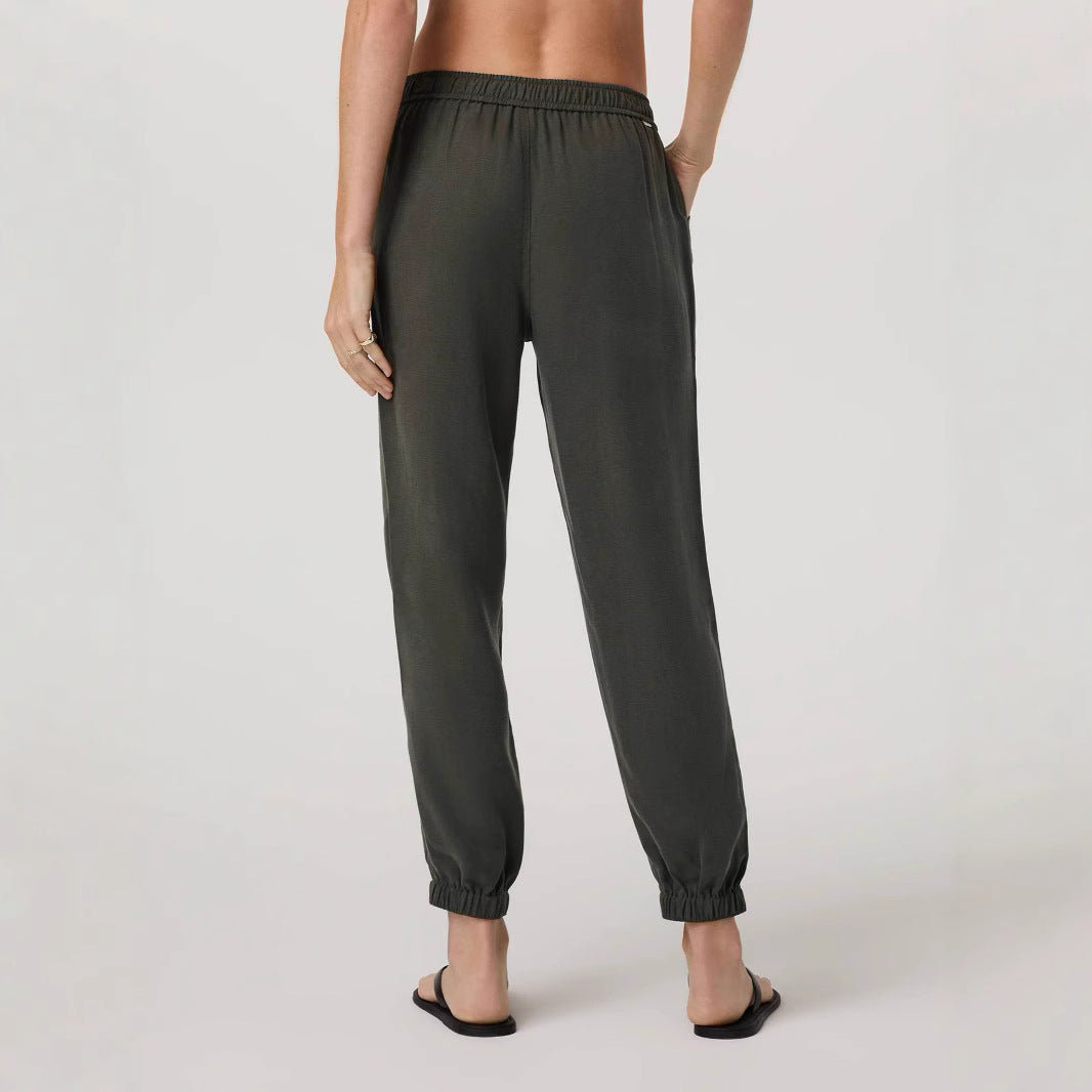 Damen lässige Freizeithose mit seitlichen Taschen Drune