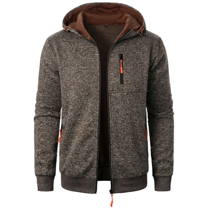 Drune | Herren Gemusterte Zip Kapuzenpulli