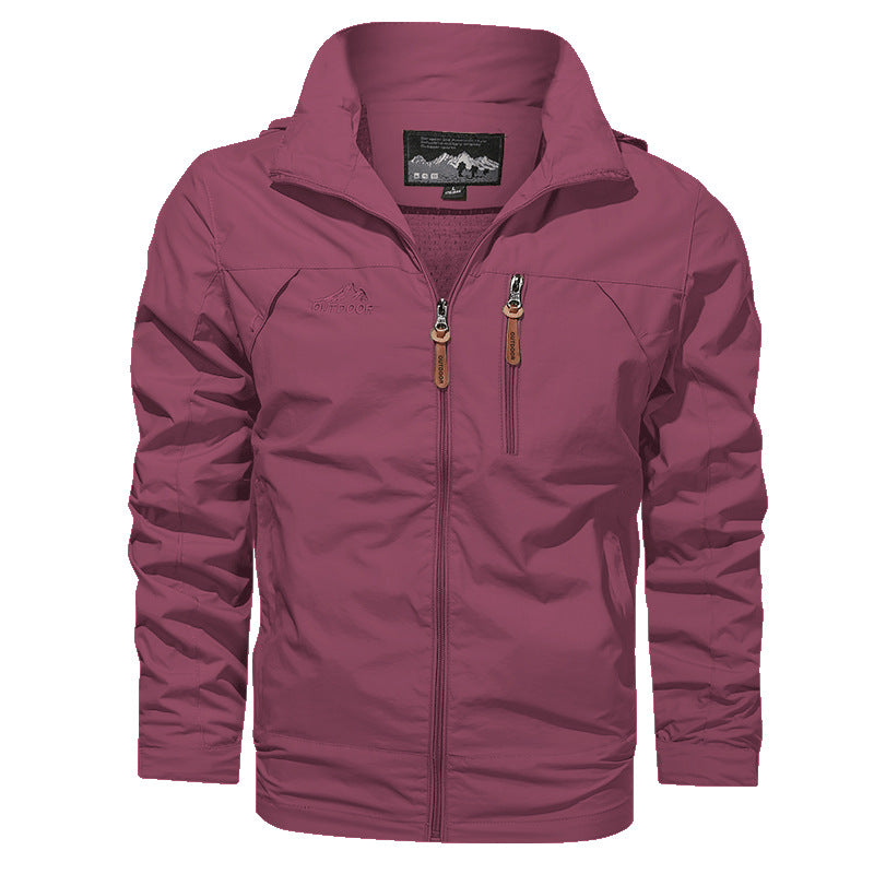 Herren Atmungsaktive Trekking-Softshelljacke mit wasserabweisender Oberfläche und Brustzip Drune