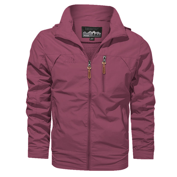 Herren Atmungsaktive Trekking-Softshelljacke mit wasserabweisender Oberfläche und Brustzip Drune
