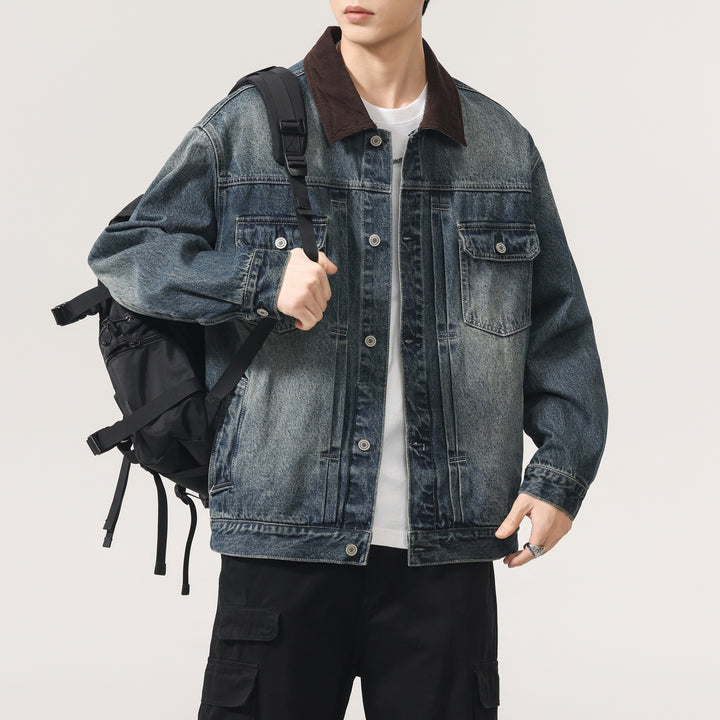 Herren Designer Jeansjacke Drune