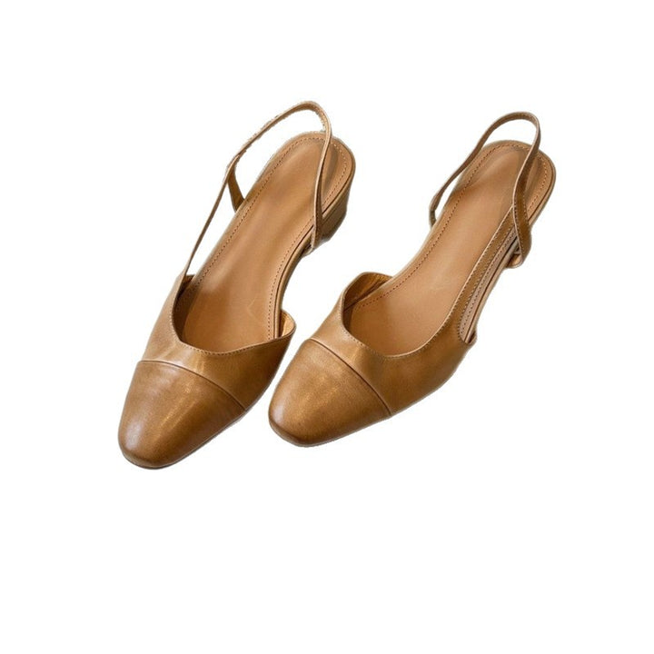 Damen Flache Slingback‑Ballerinas mit quadratischer Zehenbox und gepolstertem Komfortfußbett Drune