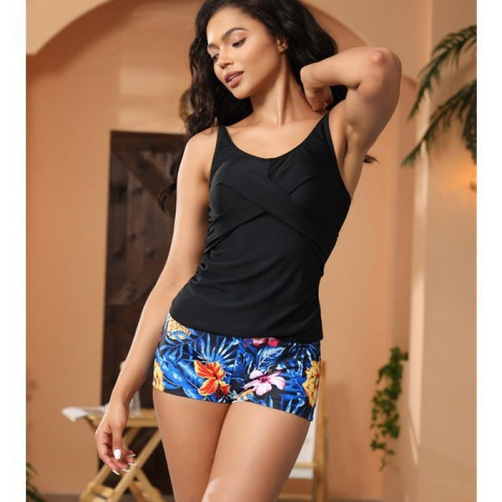 Damen High-Waist Bikini-Set mit modischem Oberteil und verstellbarem Bund Drune