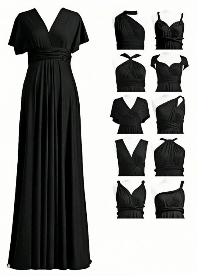 Damen Maxikleid mit hochwertigem Wickeldesign Drune