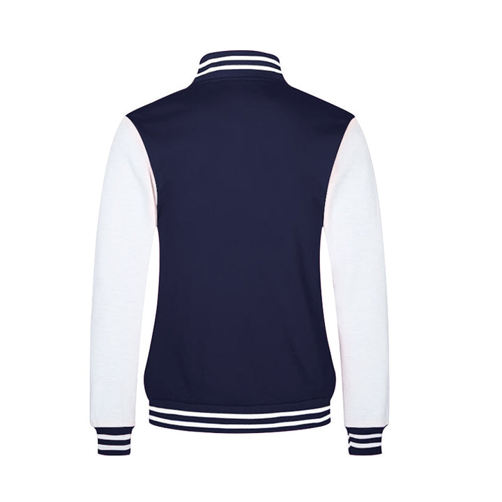 Herren nan klassische Collegejacke im Baseballstil mit kontrastärmeln und Rippbündchen Drune