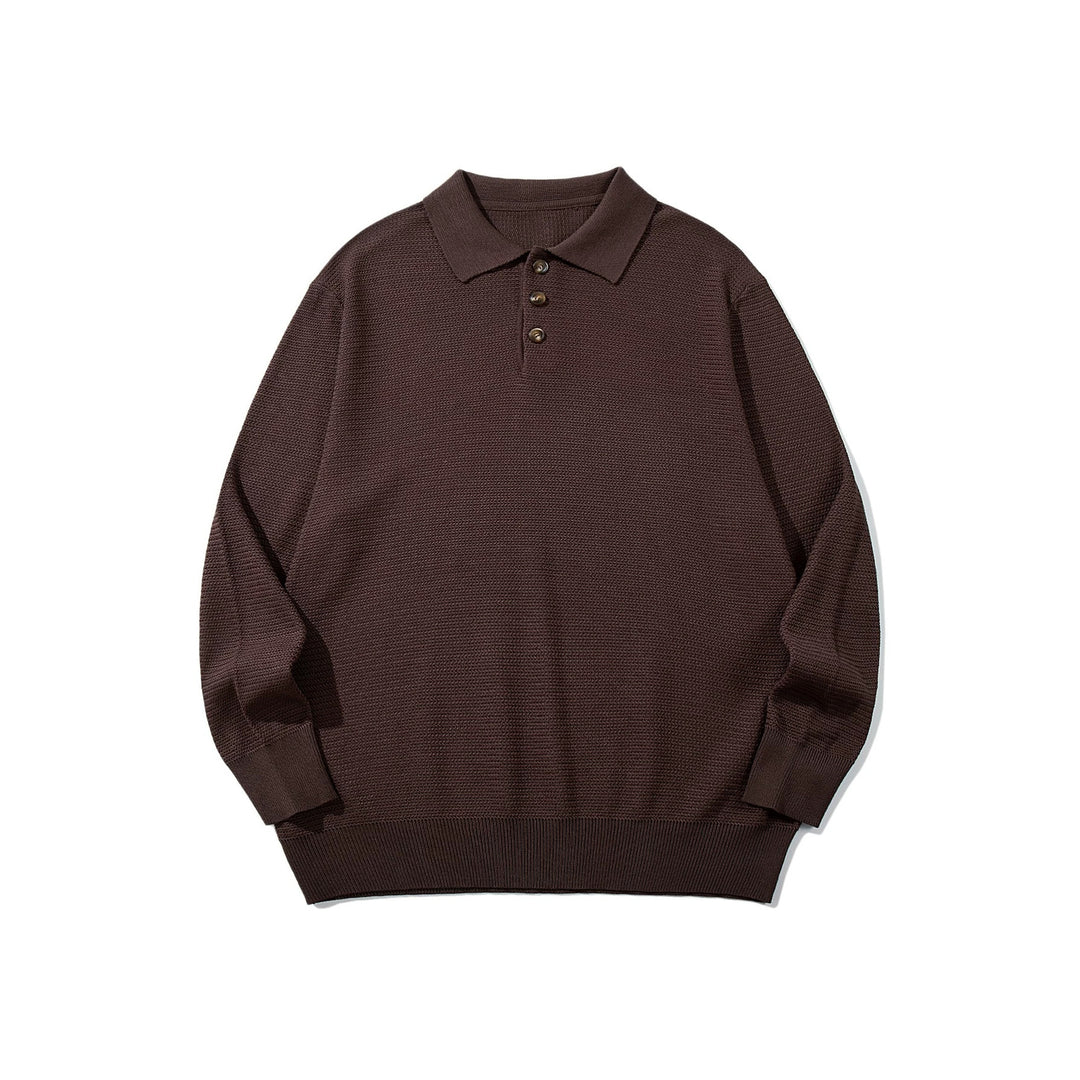 Unisex Waffelstrick-Polo im Relaxed-Fit mit dreifacher Knopfleiste und geripptem Saum Drune