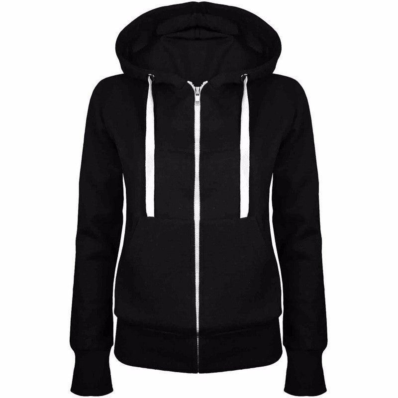 Damen Sportliche Kapuzenjacke mit praktischen Taschen und Reißverschluss Drune