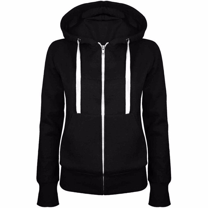 Damen Sportliche Kapuzenjacke mit praktischen Taschen und Reißverschluss Drune
