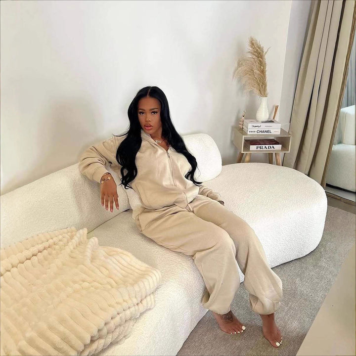 Damen Fleece-Jumpsuit mit Zipper und praktischen Taschen Drune