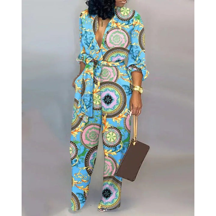 Damen Denim Jumpsuit mit modischem Patchwork-Design und praktischen Taschen Drune