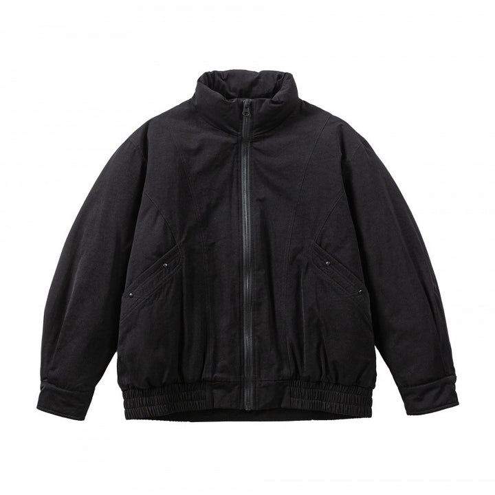 Herren Oversized Bomberjacke aus Veloursleder‑Optik mit hohem Stehkragen und elastischem Saum Drune