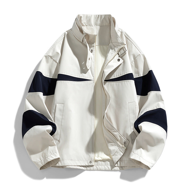 Herren Modische Sportjacke mit hohem Kragen Drune