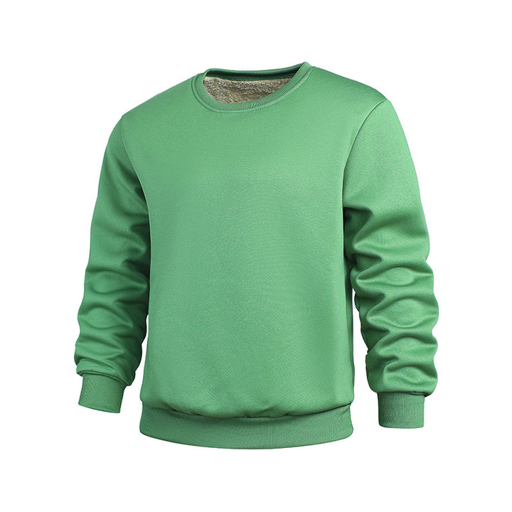Herren bequemer und warmer Rundhalspullover aus Fleece Drune