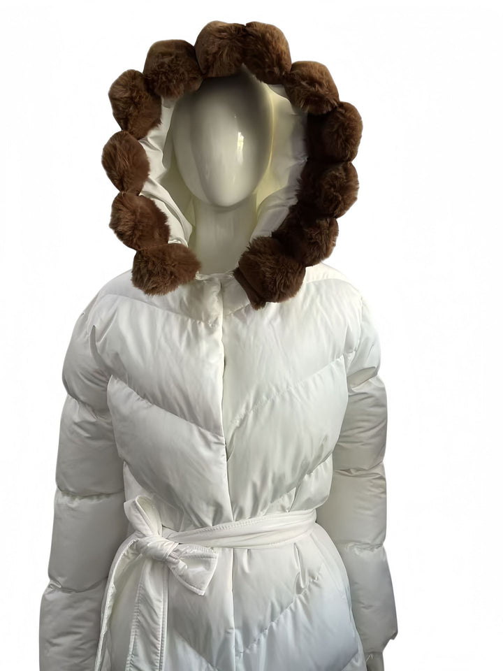 Damen Modische Daunenjacke mit hochabschließendem Kragen