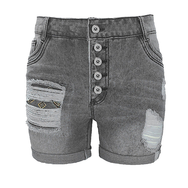 Damen modische destroyed Jeansshorts Drune
