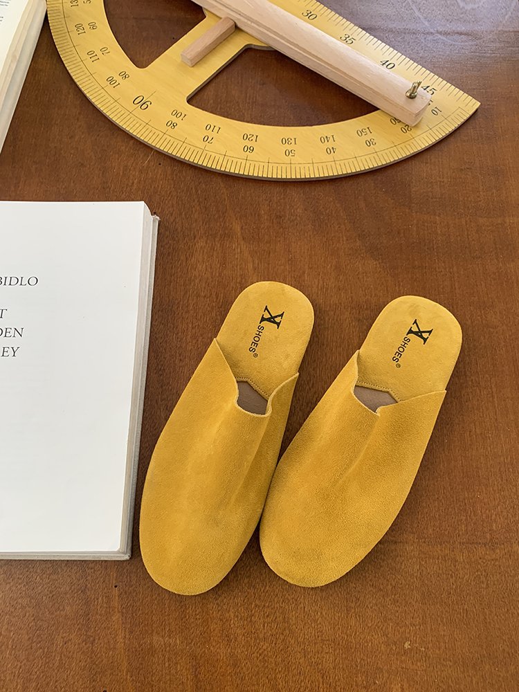 Damen Komfortable Slipper aus hochwertigem Wildleder Drune