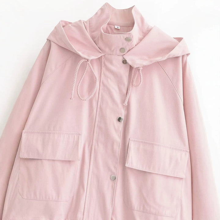 Damen Utility-Parka im Boxy-Schnitt mit Kapuze, Tunnelzug und aufgesetzten Klappentaschen Drune