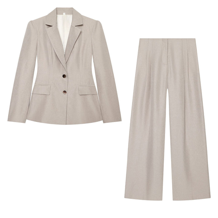 Damen nan weite Palazzo-Hose mit hoher Taille und Bügelfalte Drune
