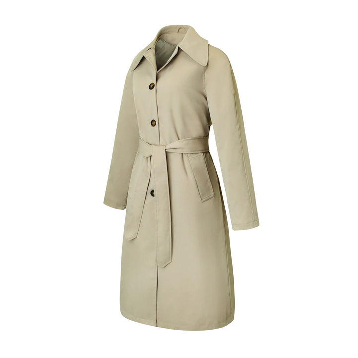 Damen Eleganter Trenchcoat mit Taillengürtel Drune