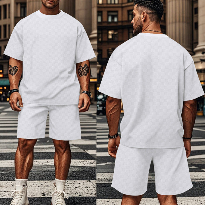 Herren lässiges Kurzarm-Set mit bequemer Passform und stylischem Design Drune