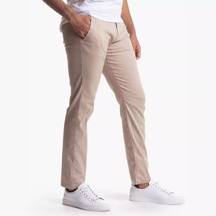 Herren Slim-Fit Chinohose aus atmungsaktivem Material Drune