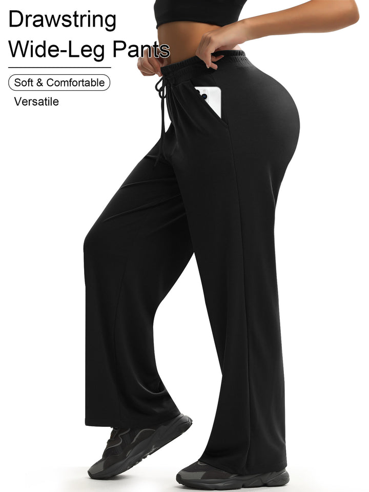 Damen Weit geschnittene Lounge-Jogginghose aus Soft-Jersey mit Kordelzug und Seitentaschen Drune