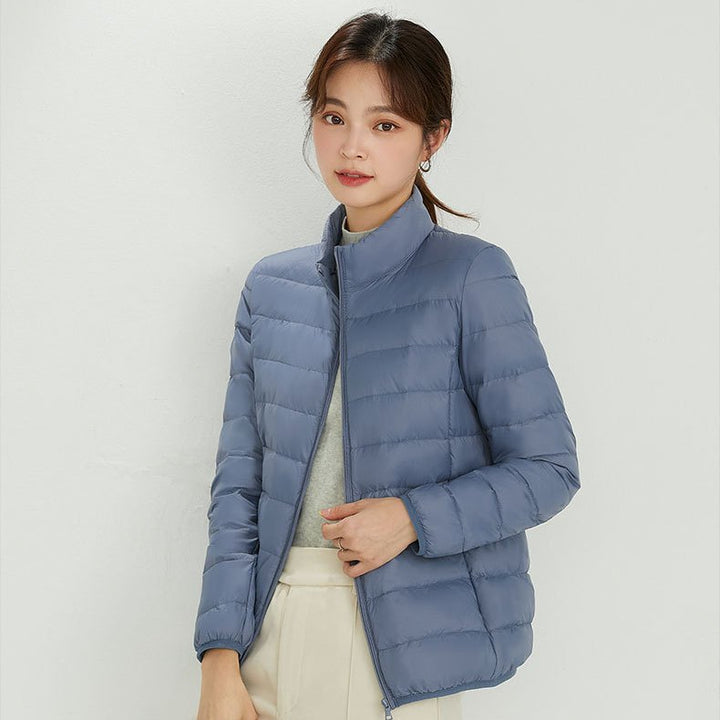 Damen Ultraleichte gesteppte Kapuzenjacke mit ultraflacher Thermowatte Drune