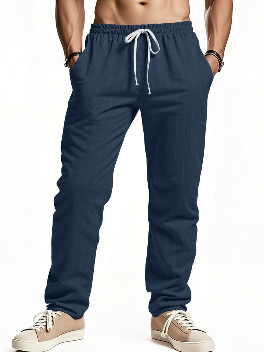 Herren komfortable Freizeithose mit gestreiftem Design Drune