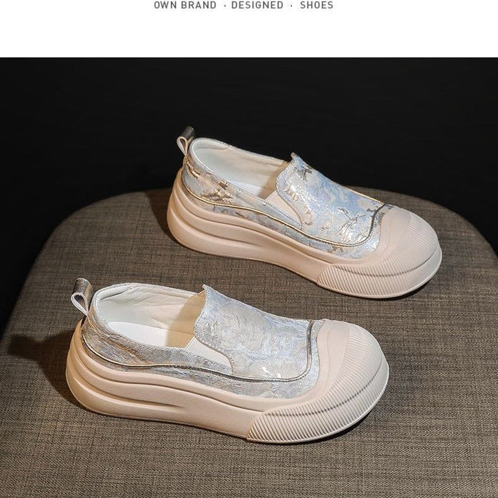 Damen Slip-On Sneakers mit elastischem Obermaterial und dämpfender Sohle Drune