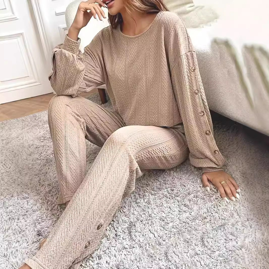 Damen Gemusterter Loungeanzug Drune